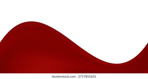 Abstrakter roter Farbverlauf-Hintergrund mit sanften Wellen und weichem Fluss. Modernes Trenddesign in Vektorgrafik