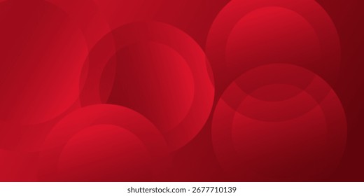 Abstract red gradient background with transparent circles and diagonal lines. Elegant, modern, and energetic design, perfect for posters, banners, presentations.eps10