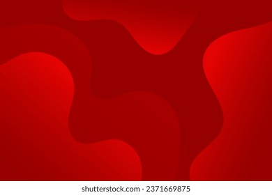 Abstract red gradient background with wave shape. Vector illustration
