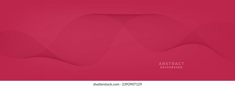 Abstract red gradient background with wavy lines 