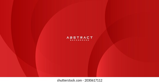 Abstract red gradient circles background  Modern simple overlap geometric pattern creative design  Minimal red curve shapes texture element  Suit for cover  poster  website  banner  presentation