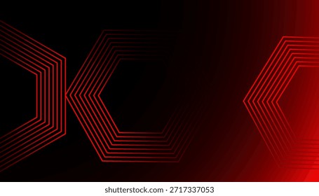Fondo de forma de círculos degradados rojos Abstractas con decoración de sombras. Fondo geométrico de tecnología roja Abstractas. Fondo futurista moderno.