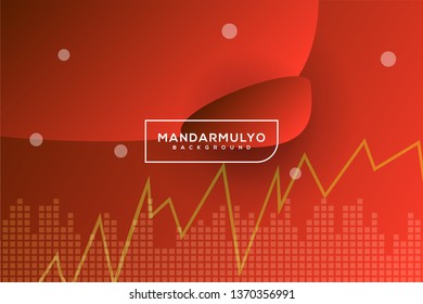 abstract red gradient curve statistics shapes irregular background landing page wallpaper home screen theme vector illustration eps 10