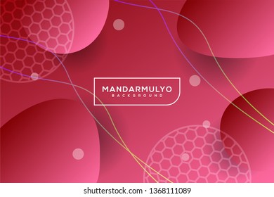 abstract red gradient curve swoosh shapes irregular background landing page wallpaper home screen theme vector illustration eps 10 