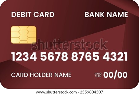 Abstract Red Gradient Debit Card for International Payment While Traveling