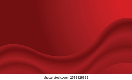 Abstract red gradient fluid wave background. Modern futuristic background. Can be use for landing page, headers, presentations, and wallpaper backgrounds