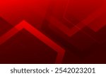 Abstract red gradient hexagonal background. Vector illustration