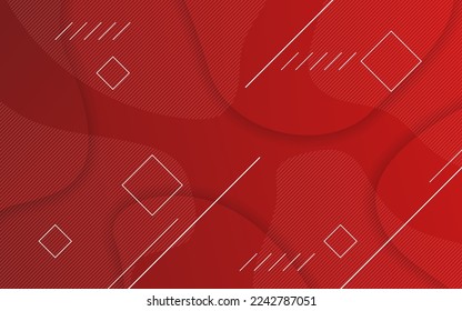gradiente rojo abstracto con fondo de forma ondulada geométrica moderna. vector eps10