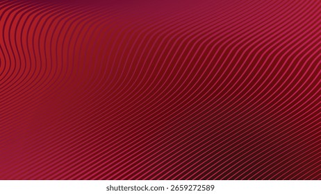 Abstrakter roter Farbverlauf mit Streifenlinienhintergrund für modernes Design, Web-Benutzeroberfläche und digitale Visuals