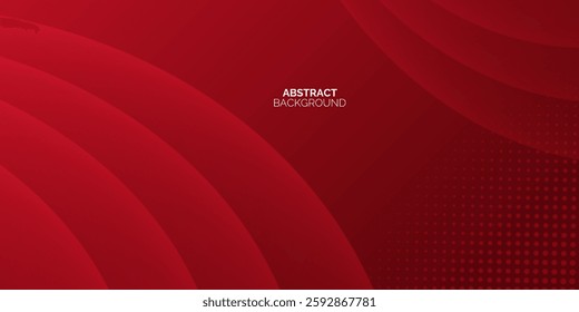 Abstract red gradient wave background. Overlap geometric shapes texture elements. Modern simple colorful wave geometric shape creative design. 