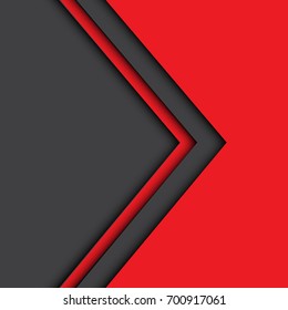 Abstract red gray arrow blank space for text place design modern futuristic creative idea background vector illustration.
