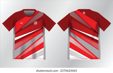 abstract red and gray background pattern for sport jersey design mockup