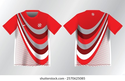 abstract red and gray background pattern for sport jersey design mockup