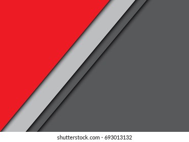 Abstract red gray with blank space for text place design modern futuristic creative background vector illustration.