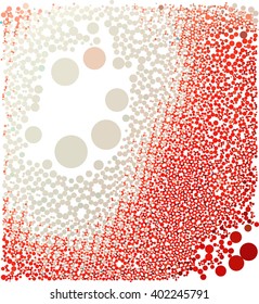 Abstract red gray circle on white background
