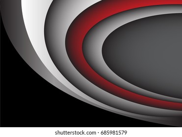 Abstract red gray curve overlap blank space for text place design modern futuristic creative background vector illustration.