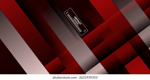 Abstract red and gray gradient rectangle background. Premium vector red gradient 3D shape. Eps10