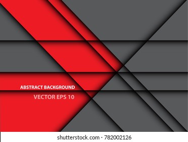 Abstract red gray line shadow texture  design modern futuristic background vector illustration.