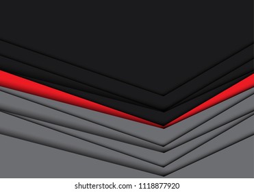 Abstract red gray overlap arrow design modern futuriatic background vector illustration.