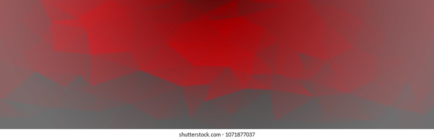 Abstract Red, gray polygon, low polygon background. Transfusion of color. All the colors of the rainbow. Multicolor. Watercolor effect. Geometric Pattern Banner, long, strip, advertisement, header.