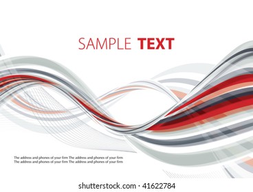 Abstract red and gray template