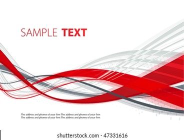 Abstract red and gray template. Vector