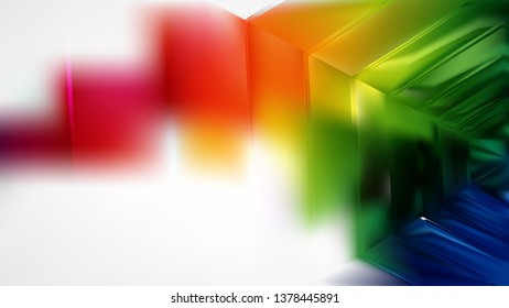 Abstract Red Green and Blue Background Vector Illustration