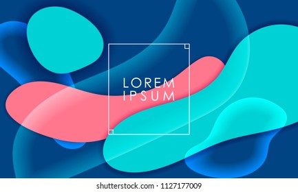 Abstract red green and blue stained vector background with thin frame 