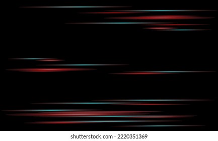 Abstract red and green light rays effect background