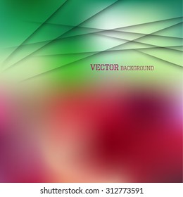 Abstract red and green papercut lines background template