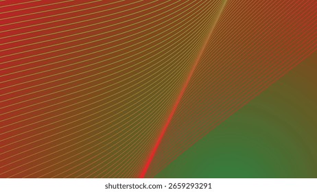 Vermelho e verde abstratos com fundo de linha de listras para UI de design digital moderna e visuais criativos