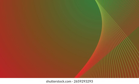 Vermelho e verde abstratos com fundo de linha de listras para UI de design digital moderna e visuais criativos
