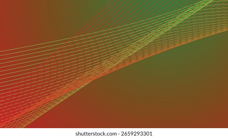 Abstract Red and Green with Stripes Line Background for Modern Digital Design UI and Creative Visuals