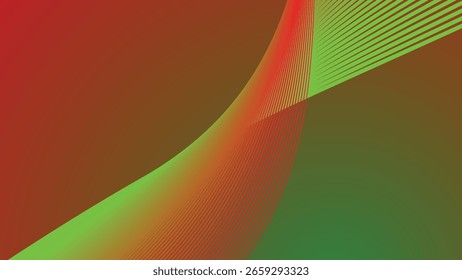 Abstract Red and Green with Stripes Line Background for Modern Digital Design UI and Creative Visuals