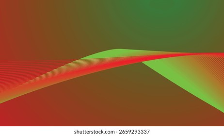 Abstract Red and Green with Stripes Line Background for Modern Digital Design UI and Creative Visuals