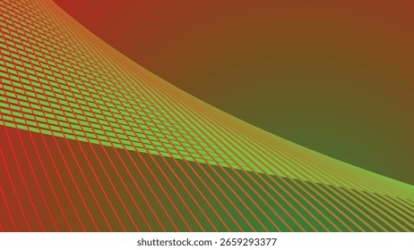 Abstract Red and Green with Stripes Line Background for Modern Digital Design UI and Creative Visuals
