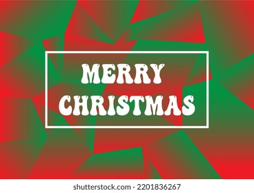 Abstract red and green vector background with Geometric Triangle. Merry Christmas.