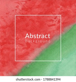 Abstract red and green watercolor texture background Premium Vector