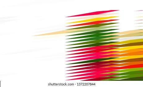 Abstract Red Green and White Horizontal Lines and Stripes Background