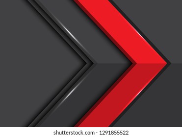 Abstract red grey arrow with blank space direction design modern futuristic style background vector illustration.