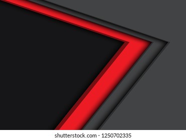 Abstract red grey arrow direction with blank space design modern futuristic background vector illustration.