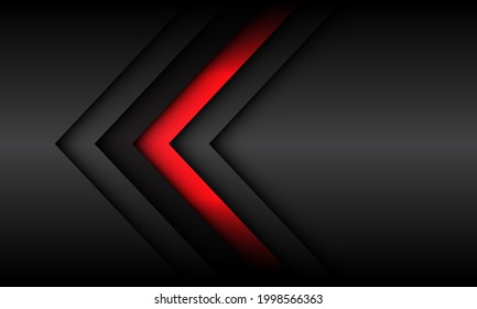 Abstract red grey arrow shadow direction with blank space design modern futuristic technology background vector illustration.