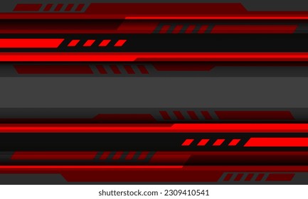 Abstract red grey cyber geometric technology line banner design modern futuristic creative background vector illustration.