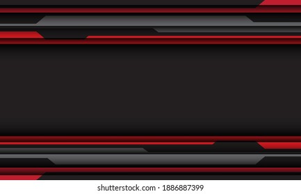 Abstract red grey cyber line shadow with blank space design modern futuristic background vector illustration.
