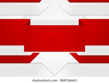Resumen del fondo geométrico rojo gris de la tecnología. Diseño de tarjeta gráfica de vector
