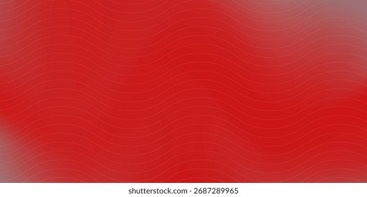 Abstract red and grey gradient background lines. White lines stripped. Wavy lines pattern.