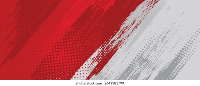 Abstract red and grey grunge texture dirty background design