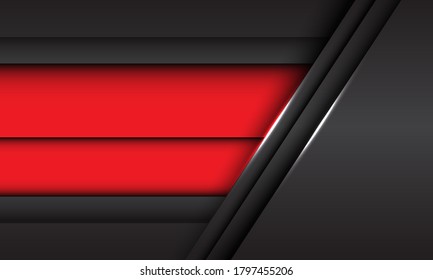 Abstract red grey metallic overlap design modern futuristic background texture background vector illustration.