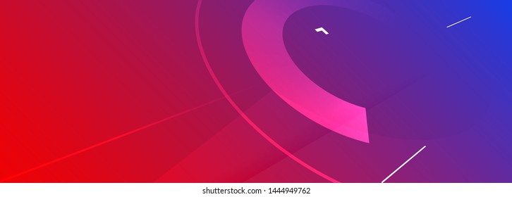 Abstract red and grey tech geometric banner design. Vector web header corporate background