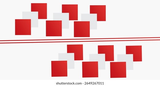 Abstraktes rotes graues weißes leeres Feld modernes futuristisches Hintergrund-Vektorgrafik-Design.